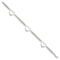 Sterling Silver Heart Bracelet - Larson Jewelers