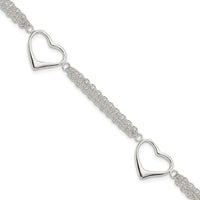 Sterling Silver Heart Bracelet - Larson Jewelers