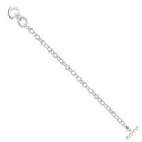 Sterling Silver Open Link Heart Bracelet - Larson Jewelers