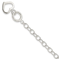 Sterling Silver Open Link Heart Bracelet - Larson Jewelers