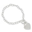 Sterling Silver Oval Link Engraveable Heart Bracelet - Larson Jewelers