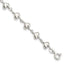 Sterling Silver Polished Heart Link Bracelet - Larson Jewelers