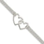 Sterling Silver Polished 3-strand w/.5in. Ext. Heart Bracelet - Larson Jewelers