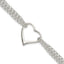 Sterling Silver Polished Multi Strand Heart Bracelet - Larson Jewelers