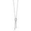 Sterling Silver Rhodium-plated CZ Knotted Snake Chain Necklace