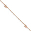 Sterling Silver Rose-tone Polished Hearts 9in Plus 1in Ext Anklet - Larson Jewelers