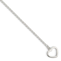 Sterling Silver Polished Heart with Arrow 7.5in Toggle Bracelet - Larson Jewelers