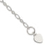 Sterling Silver Polished Heart Charm Fancy Link Bracelet - Larson Jewelers