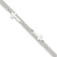 Sterling Silver Double Cross 2-Strand w/1in ext Bracelet