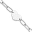 Sterling Silver Rhodium-plated Heart Open Link 7.25in Bracelet - Larson Jewelers