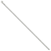 Sterling Silver Rhodium-plated 3.5mm Round CZ 7.5in Tennis Bracelet