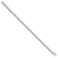 Sterling Silver Rhodium-plated Polished CZ Tennis Bracelet