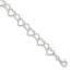 Sterling Silver 7.5inch Polished Fancy Heart Link Bracelet - Larson Jewelers