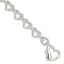 Sterling Silver 7.5inch Polished Fancy Heart Link Bracelet - Larson Jewelers