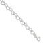 Sterling Silver 6inch Polished Fancy Heart Link Bracelet - Larson Jewelers