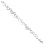 Sterling Silver Polished Fancy Large Heart Link Bracelet - Larson Jewelers