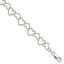 Sterling Silver Polished Fancy Large Heart Link Bracelet - Larson Jewelers