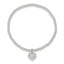 Sterling Silver CZ Heart Stretch Bracelet - Larson Jewelers