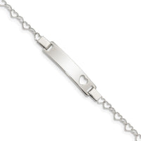 Sterling Silver Heart Baby ID Bracelet - Larson Jewelers