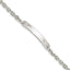 Sterling Silver Polished ID W/CZ Heart Bracelet - Larson Jewelers