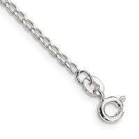 Sterling Silver Open Elongated Link Chain Anklet