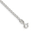 Sterling Silver 2mm Open Elongated Link Chain Anklet