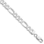 Sterling Silver Rhodium-plated 8.5mm Lightweight Flat Figaro Chain