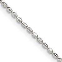 Sterling Silver 1.5mm Fancy Beaded Chain