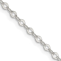 Sterling Silver 2.25mm Fancy Rolo Chain Necklace