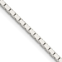 Sterling Silver 1.5mm Mirror Box Chain Necklace