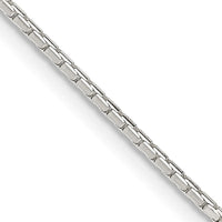 Sterling Silver 1.2mm 8 Sided Diamond-cut Mirror Box Chain Necklace