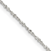 Sterling Silver 1mm Twisted Serpentine Chain