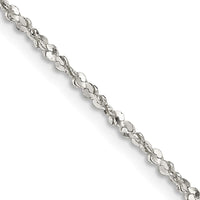 Sterling Silver 1.6mm Twisted Serpentine Chain Necklace