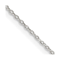 Sterling Silver 1.10mm Forzantina Cable Chain w/2in ext.