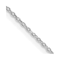 Sterling Silver Rhodium-plated 1.1mm Forzantina Cable Chain w/2in ext.