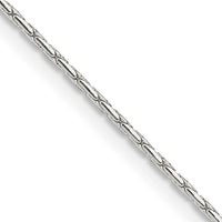 Sterling Silver 1mm Oval Box Chain Necklace