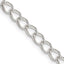 Sterling Silver 4.5mm Half round Wire Open Curb Chain