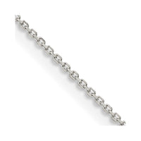 Sterling Silver 1mm 8 Sided D/C Cable Chain Necklace w/2in ext.