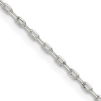 Sterling Silver Diamond-cut Long Link Cable Chain