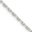 Sterling Silver 1.65mm Diamond-cut Long Link Cable Chain w/2in ext.