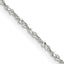 Sterling Silver 1.2mm Twisted Serpentine Chain Necklace