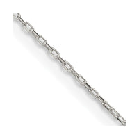 Sterling Silver 1.2mm Diamond-cut Long Link Cable Chain Necklace