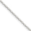 Sterling Silver 1.15mm Square Fancy Beaded Chain Necklace