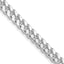 Sterling Silver Rhodium-plated 6mm Domed w/ Side D/C Curb Chain Necklace