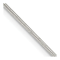 Sterling Silver 1.2mm Patterned Diamond-cut Snake Chain