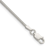 Sterling Silver 1.5mm Diamond-cut Flat Snake Chain