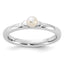 Sterling Silver Stackable Expressions FW Cultured Pearl Ring - Larson Jewelers