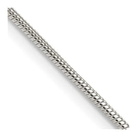 Sterling Silver 1.25mm Snake Chain w/4in ext.