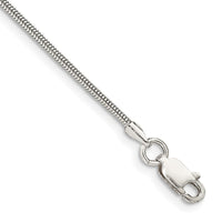 Sterling Silver 1.5mm Round Snake Chain Anklet