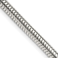 Sterling Silver 4mm Round Snake Chain Necklace